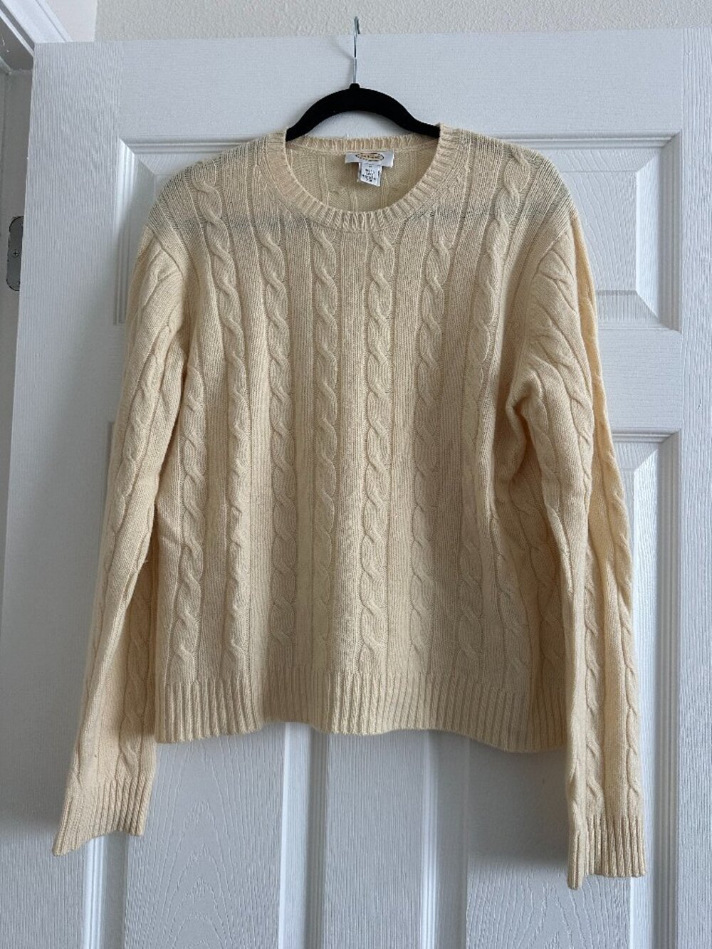 Butter Yellow Cashmere Sweater - Size L